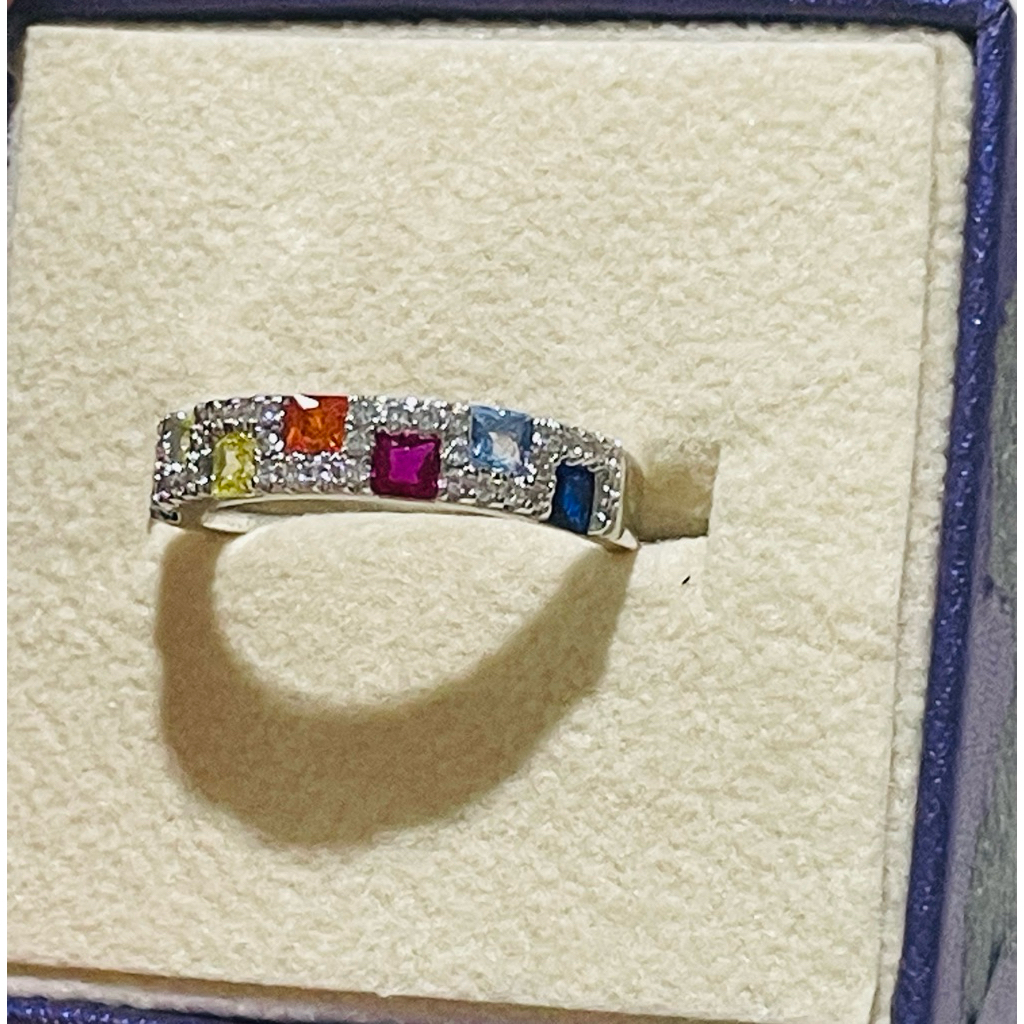 Colored Gemstone Ring with Diamond Accents product photo 2