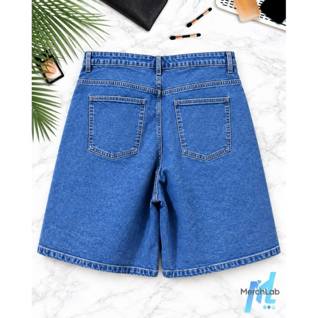 Z@r@ Denim Jorts | Medium Wash Blue | Bermuda Length | Size 40 product photo 2