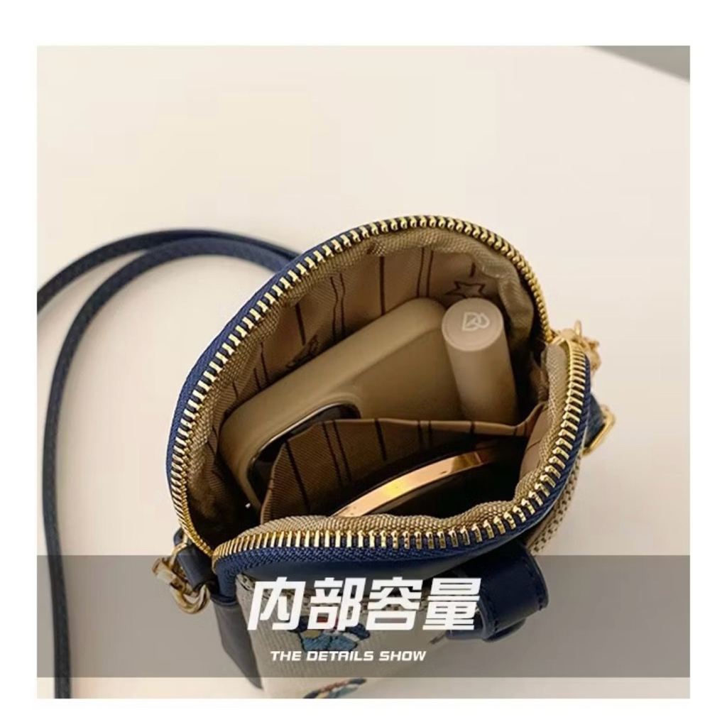 Women’s Cellphone Sling Bag | Canvas & Leather | Mini Crossbody Bag | Cute Bear Print product photo 4