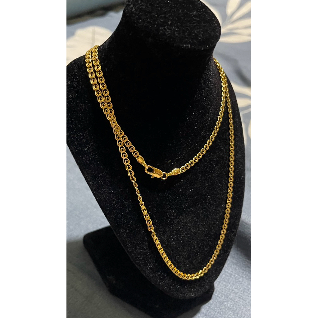 Link Chain Necklace | Yellow Gold Setting 23 inches product photo 3