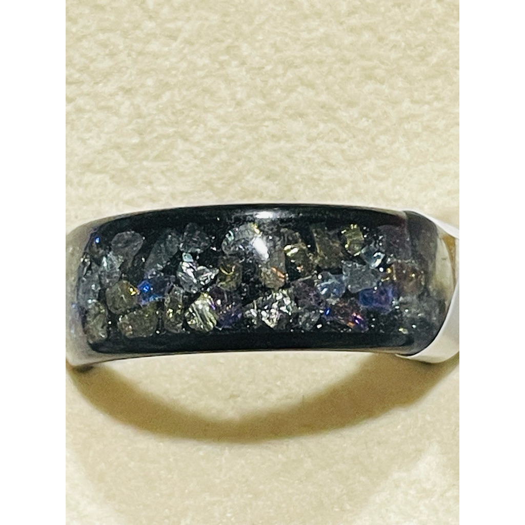 Real Tungsten Carbide Ring | Black & Silver Finish | Size 8 product photo 1