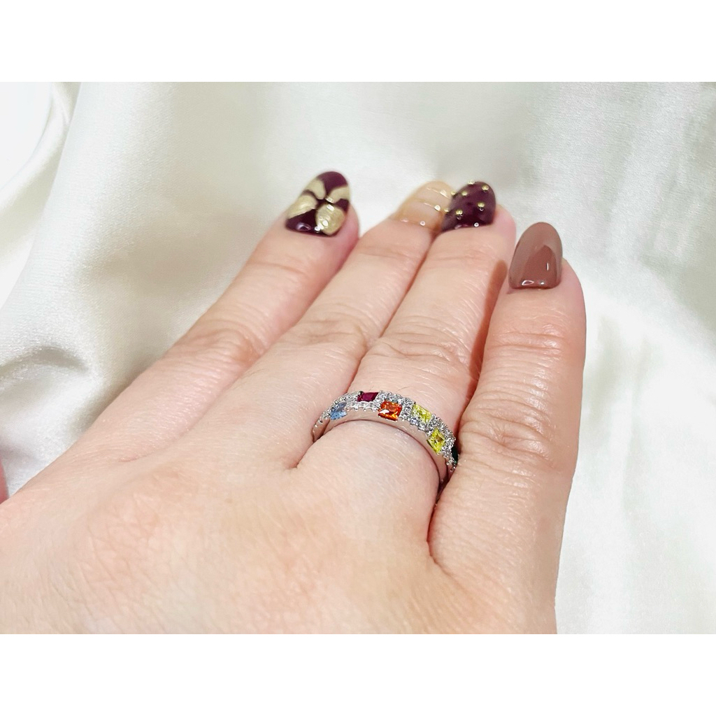 Colored Gemstone Ring with Diamond Accents product photo 5