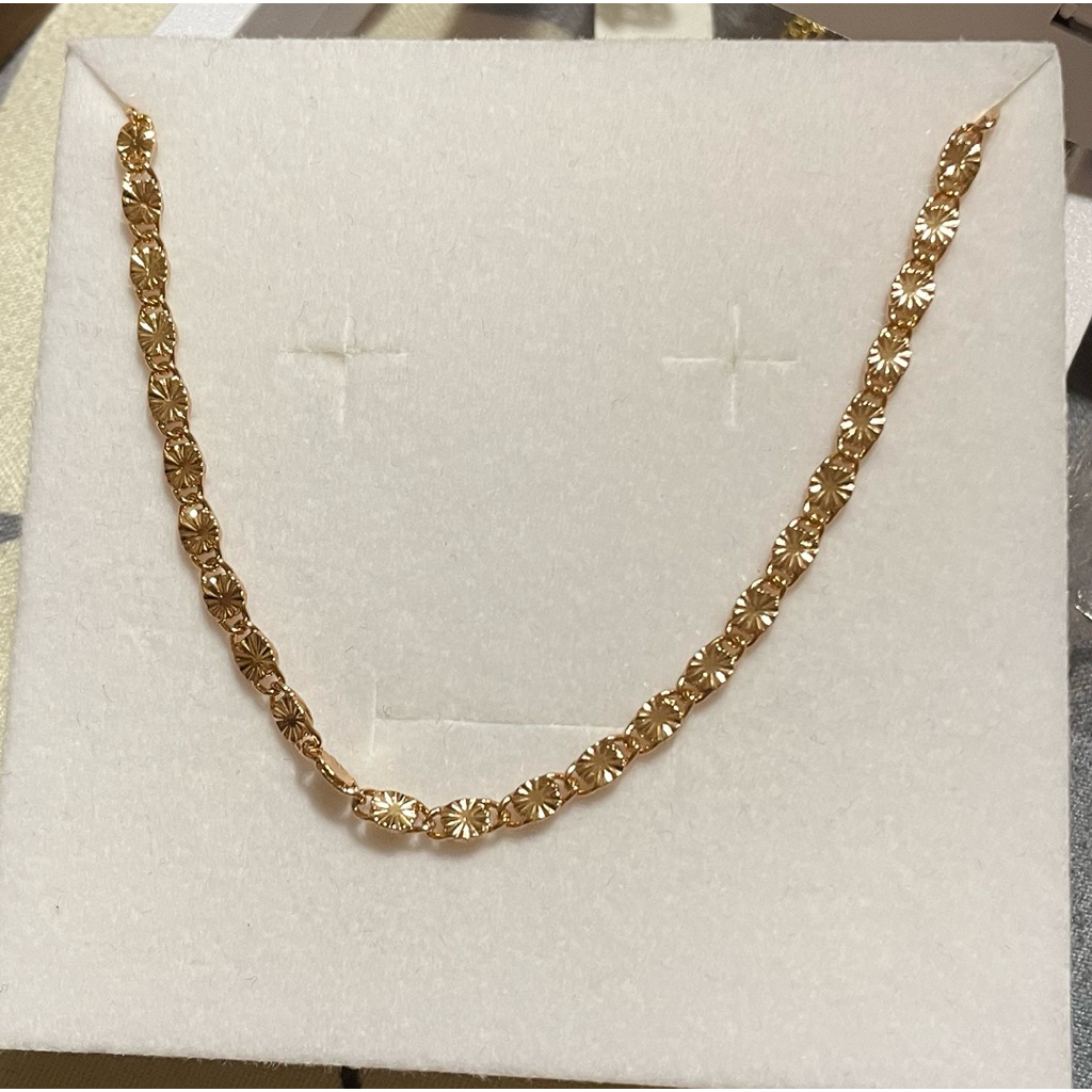 Vintage Dia-Cut Long Chain Necklace | Champagne Gold Setting product photo 5