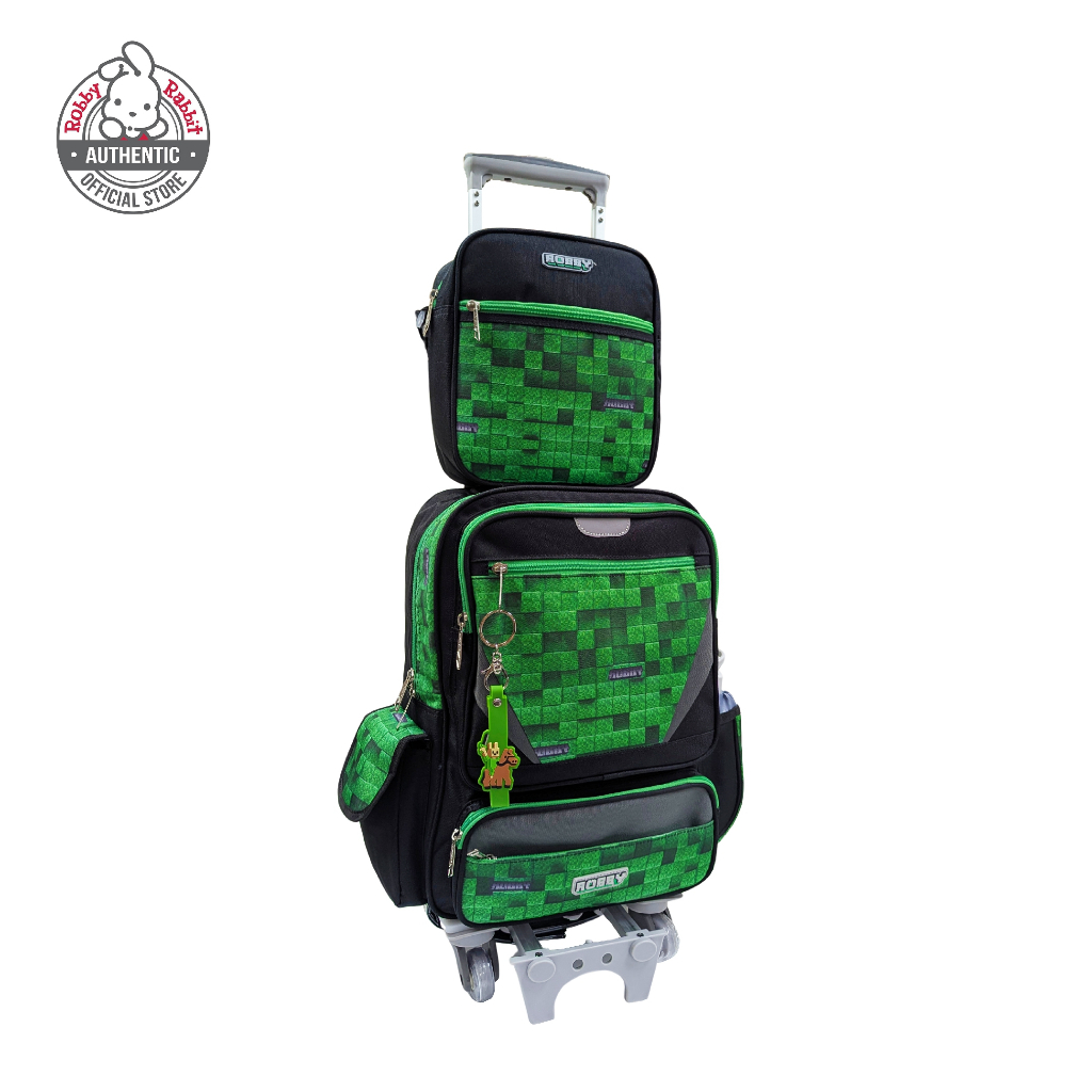 Robby Rabbit Pixel World 17-Inch Detachable Trolley (Green) — view 4