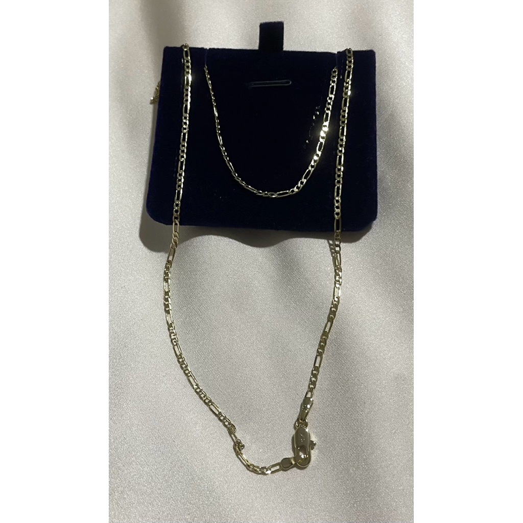 Figaro Chain Necklace 2mm | Premium Gold Setting product photo 3