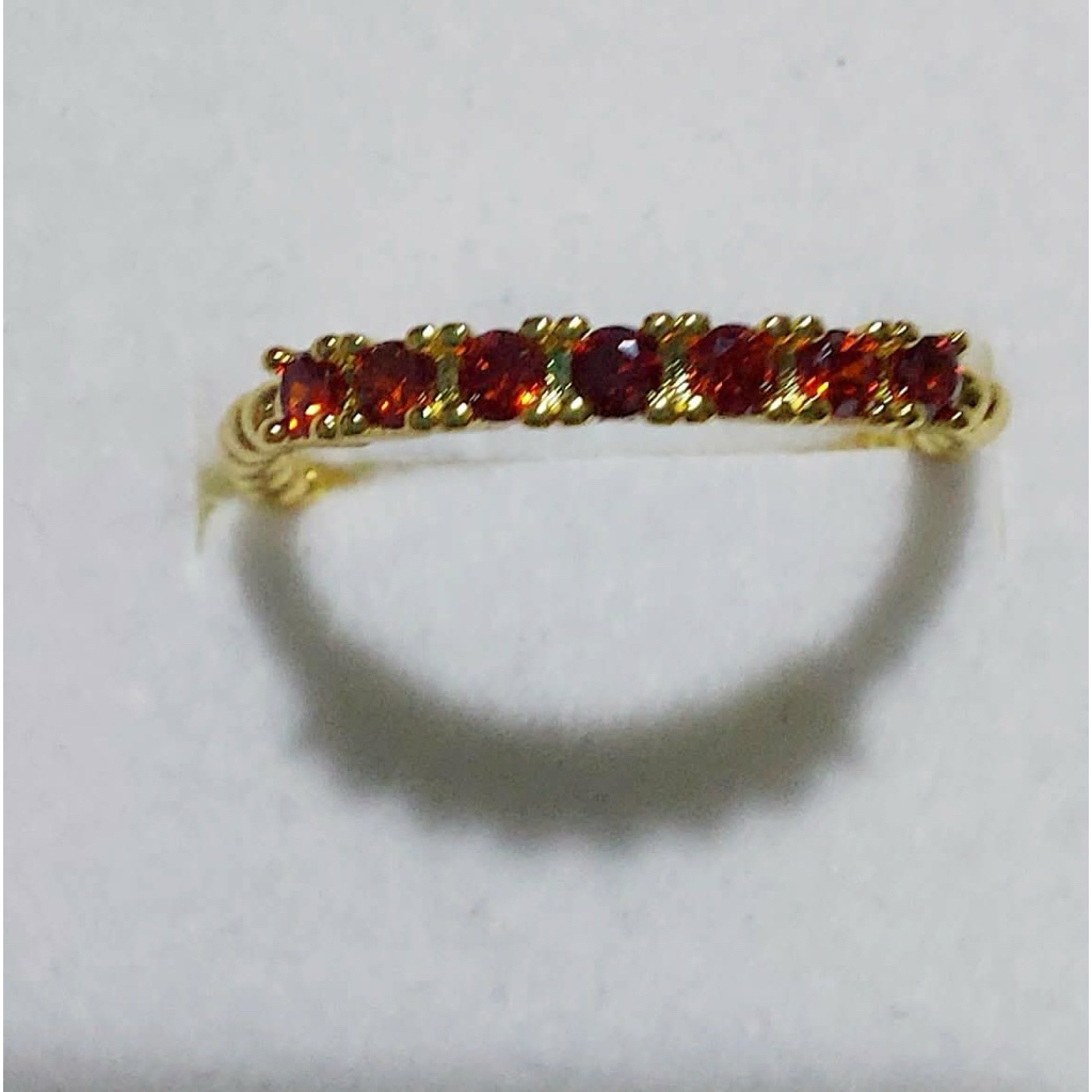Garnet Eternity Bubble Ring | Yellow Gold Setting adjustable product photo 5