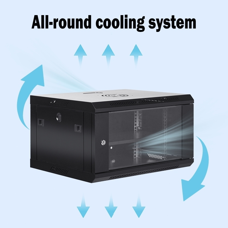 FPS Network Cabinet 4U 9U 12U Wall Mount Server Rack Data Cabinet Box for CCTV Computer Cabinet — view 4