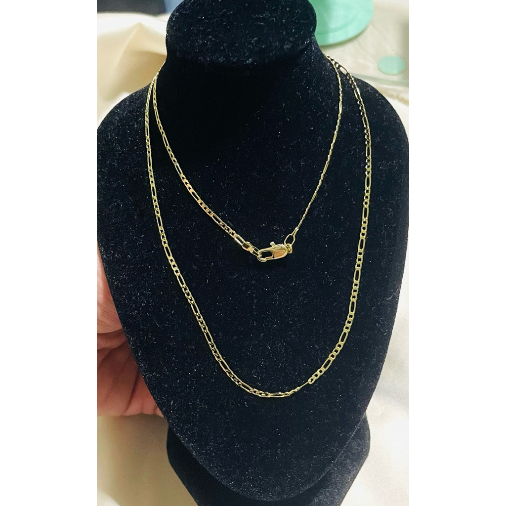 Figaro Chain Necklace 2mm | Premium Gold Setting product photo 2
