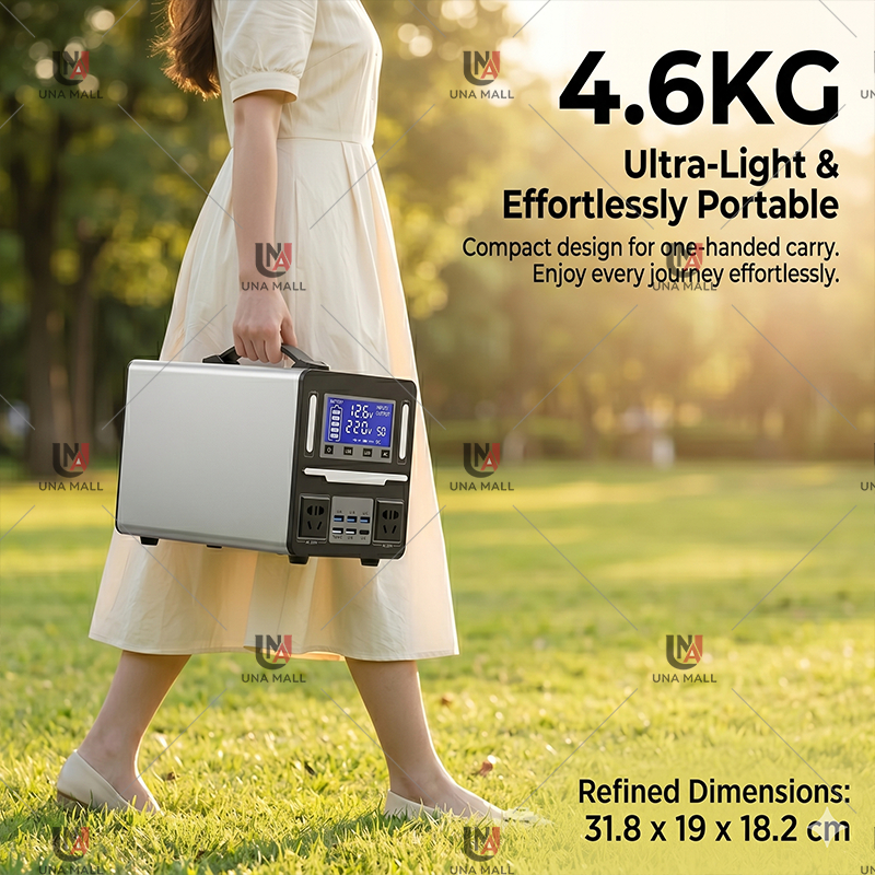 UNA Portable Power Station 988000mAh 1000W Power Outdoor Solar Generator Quick Charge Large Capacity — view 2