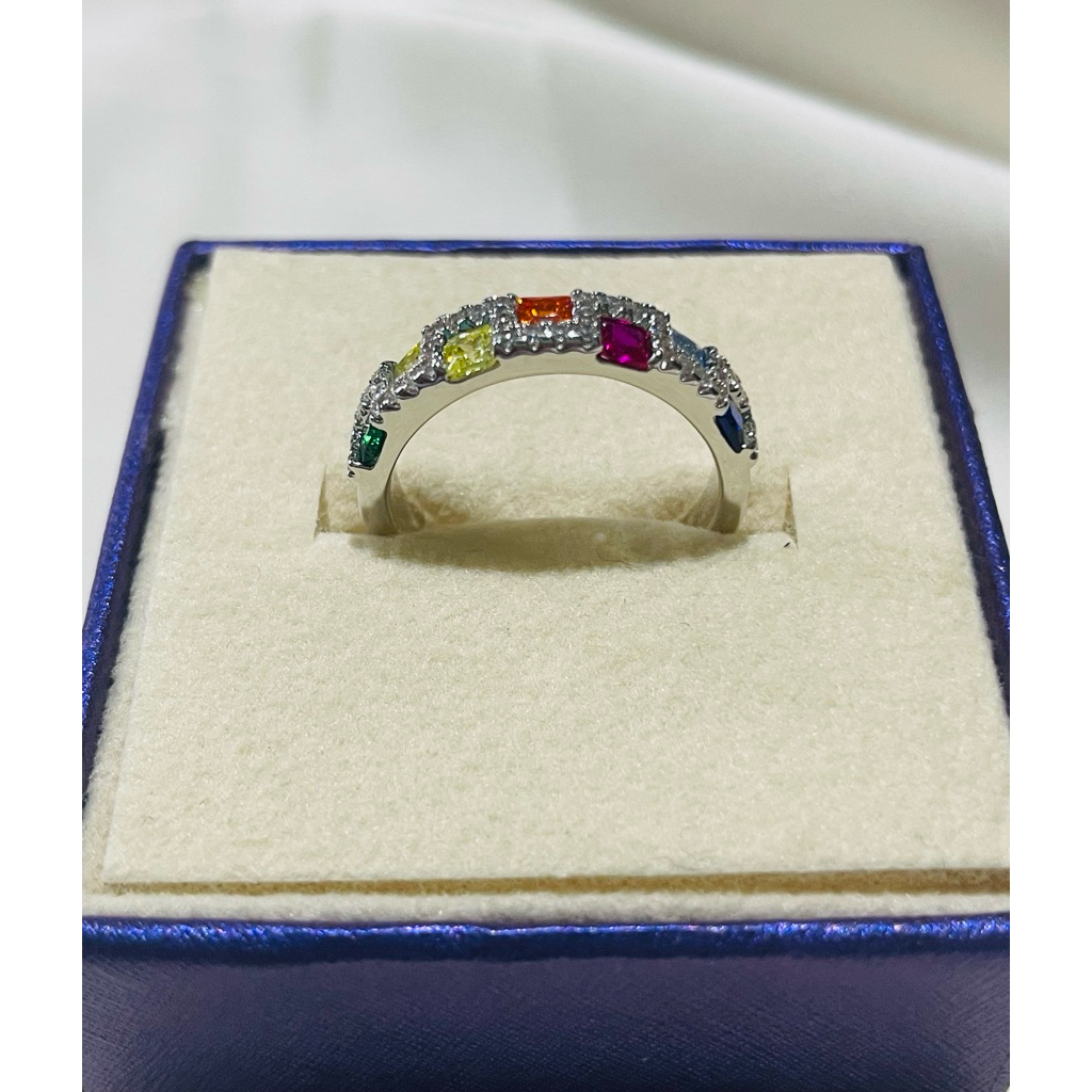 Colored Gemstone Ring with Diamond Accents product photo 4
