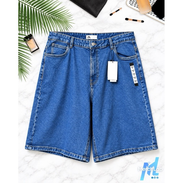 Z@r@ Denim Jorts | Medium Wash Blue | Bermuda Length | Size 40