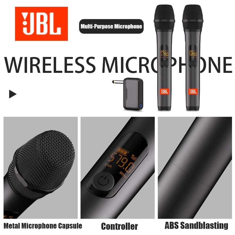 Jbl Wireless Microphone Professional Handheld Wireless Dual microphone and UHF Universal Receiver — view 2