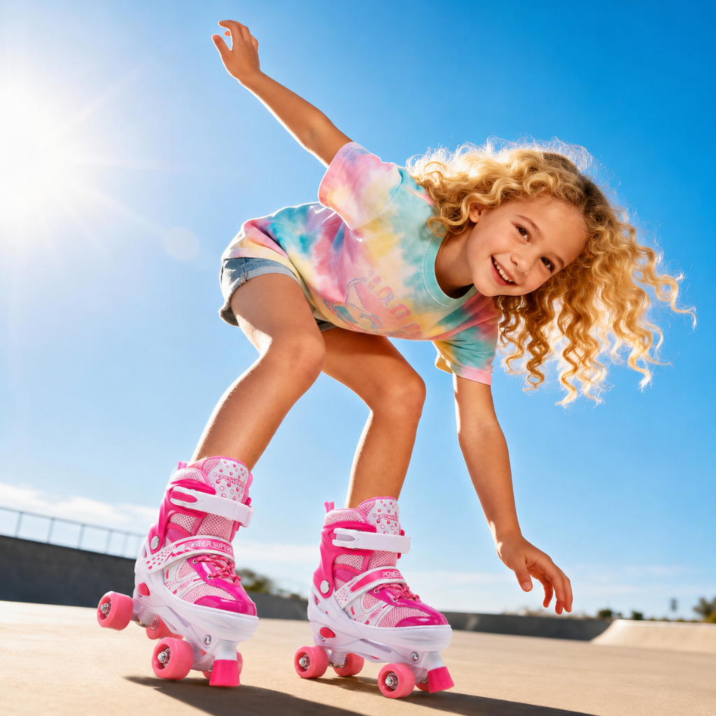Oasia Roller Skate Shoes For Kids Adjustable Skate Shoes Roller Skate With Flash Wheel For Beginner — view 5