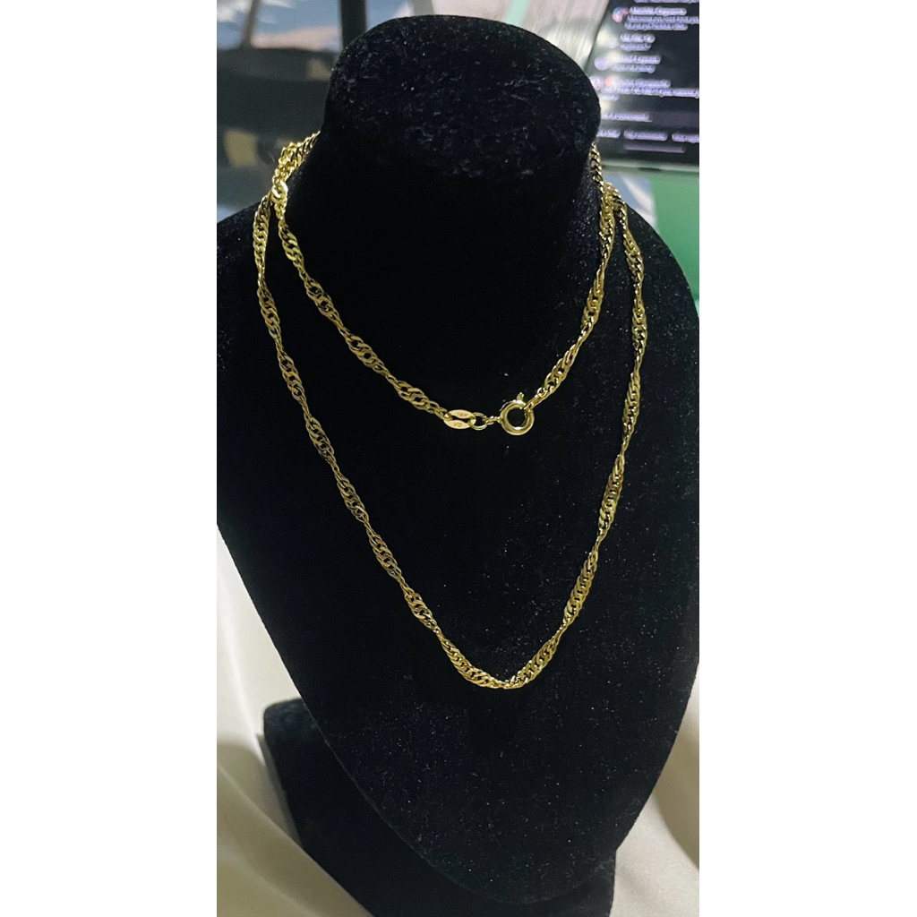 Twisted Chain Necklace | Premium Gold Setting product photo 2