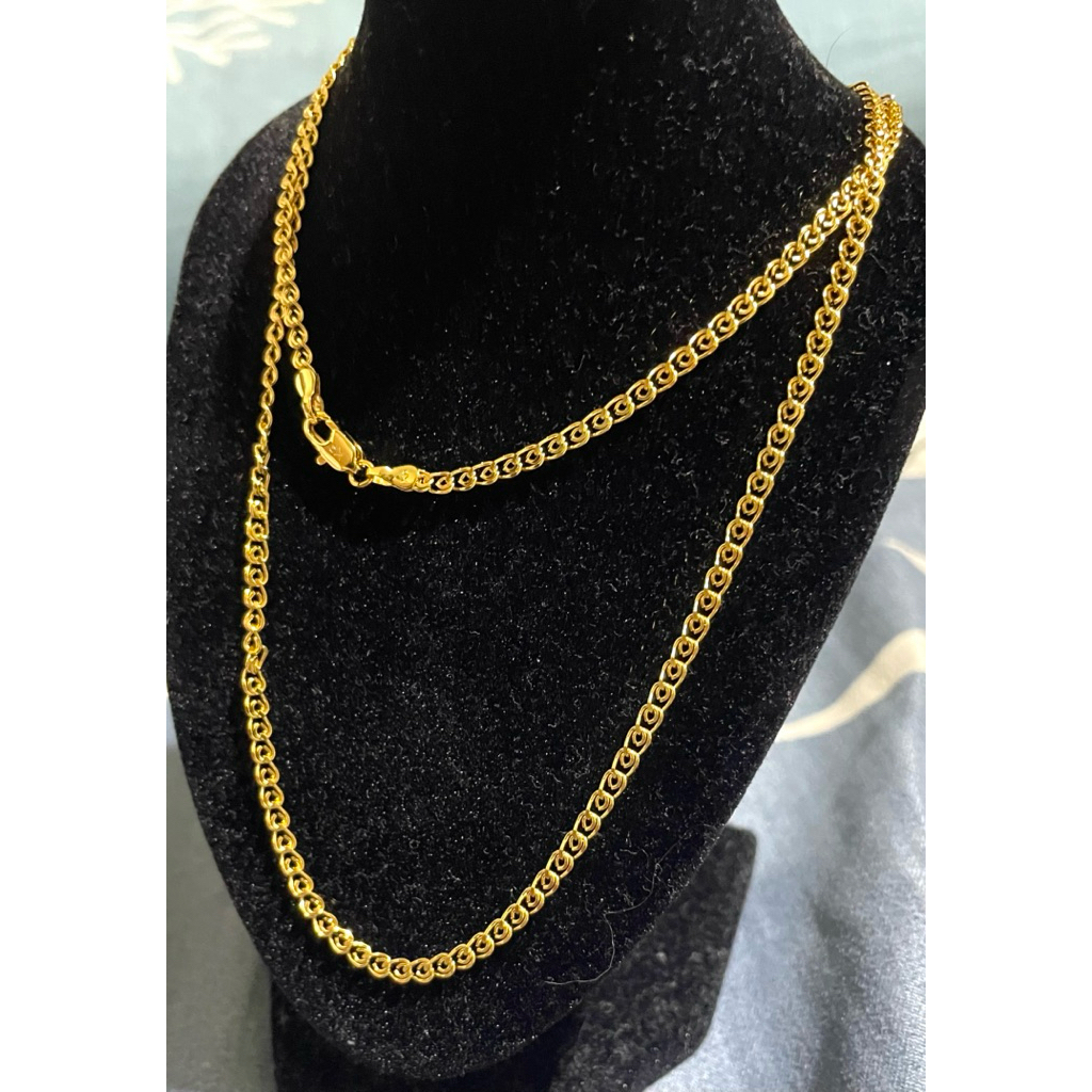 Link Chain Necklace | Yellow Gold Setting 23 inches product photo 2