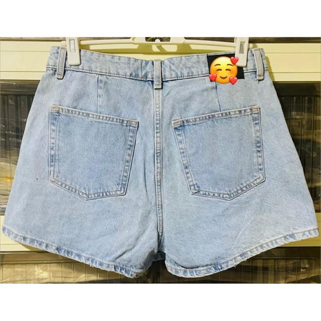 Denim Skort | Light Wash Blue | Button Detail | Size 30-31 product photo 4