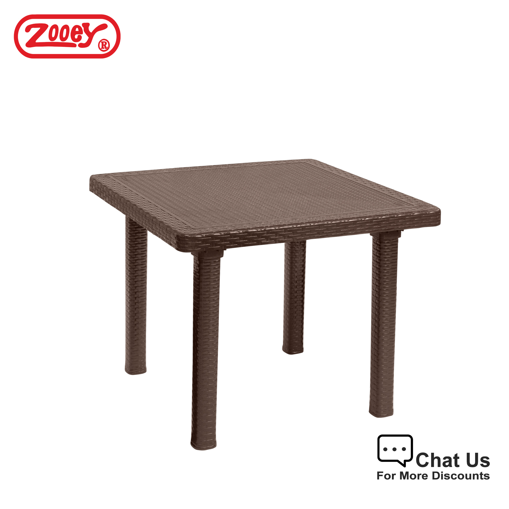 Zooey Palmera Rattan Table 4 Seater Stock No. 736 Plasticatbp