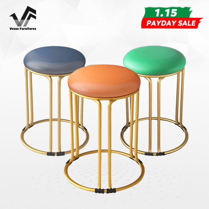 Living Room Steel Stools Luxury Household Home Stool Chairs Bar Stools Small Nordic Dining
