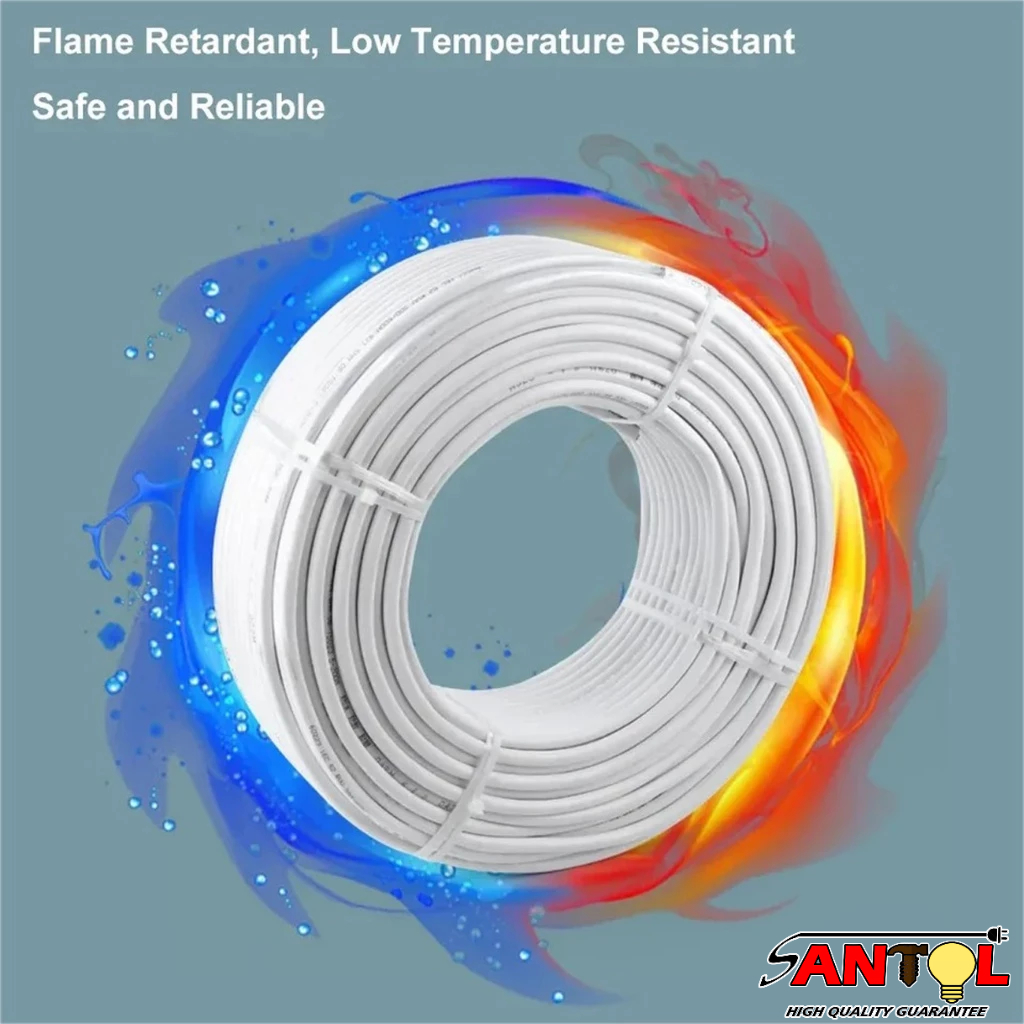 100meters Standard #14 #12 Household Sheathed Wire Outdoor Waterproof 2 Cores Extension Power Cord — view 2