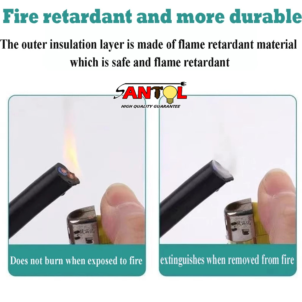 100meters Standard #14 #12 Household Sheathed Wire Outdoor Waterproof 2 Cores Extension Power Cord — view 6