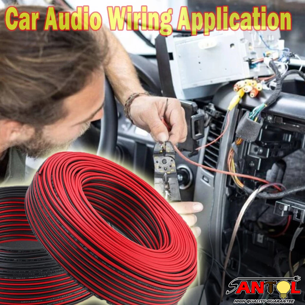 #18 Speaker Audio Box 2 Core Cord Circuit Jumpers Wire Motor Monitoring Car Soft Power Extension — view 6