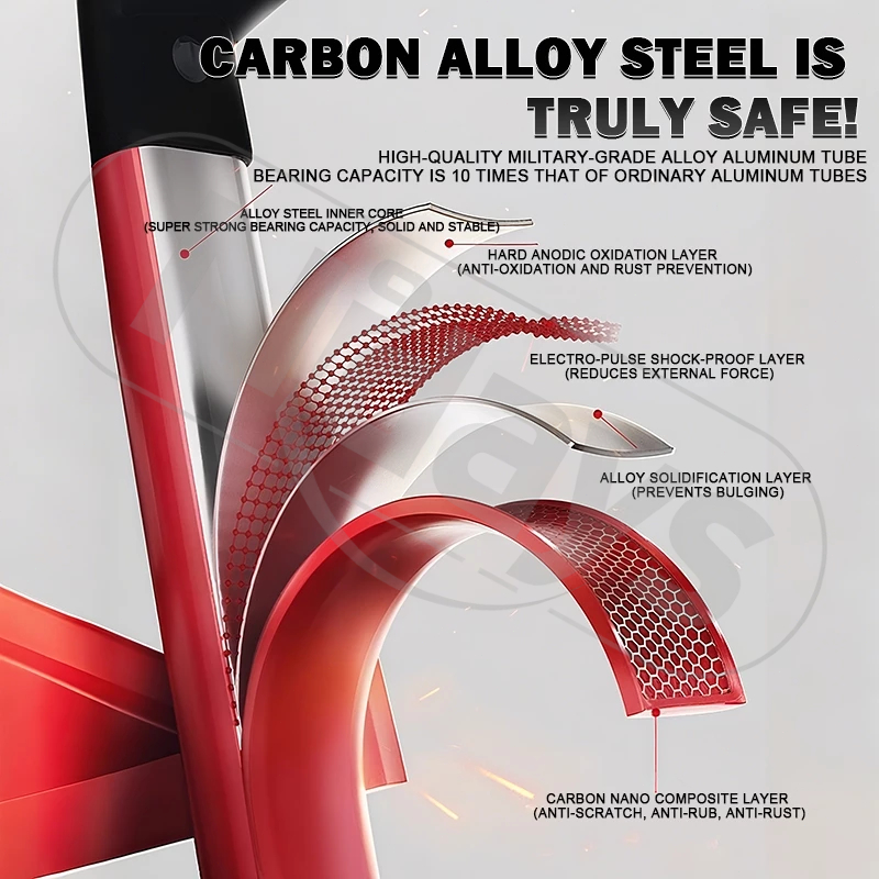 Ladder Foldable Aluminum Heavy Duty Thick Home Portable Ladder With Tool Rack Step Ladder - Image 4