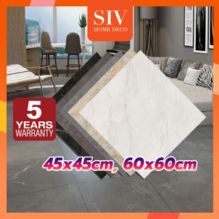 SIV 45 x 45cm&60X60cm Marble Vinyl Self-adhesive Waterproof  PVC Floor Stickers Home Office Flooring