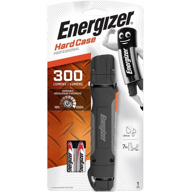 Energizer LED Flashlight Hard Case Pro 2AA HCHH21 Flash Light