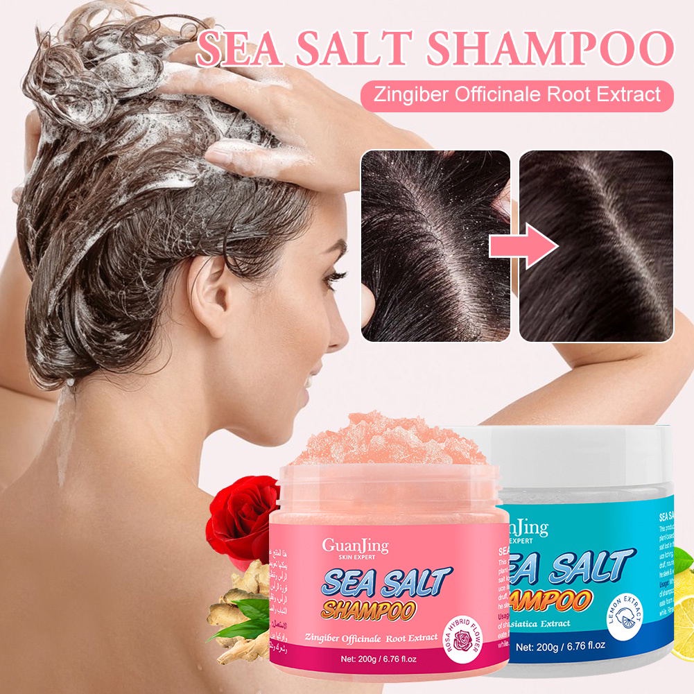 Sea Salt Shampoo Anti Dandruff Removes Mites For Scalp Itch Psoriasis