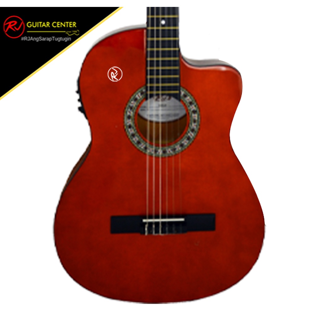 RJ Deluxe Manila Classical Nylon Acoustic Guitar (EQ W/ Tuner or Volume