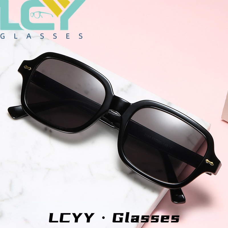 LCYY new Korean version of retro square sunglasses net red concave shape street shooting fashion men and women trend sunglasses 2160