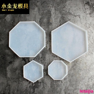 Little Golden Dragon Hexagonal Base Coaster Swing Table DIY Epoxy Plaster Candle Diffuser Stone Silicone Pressure Plate Mold #8