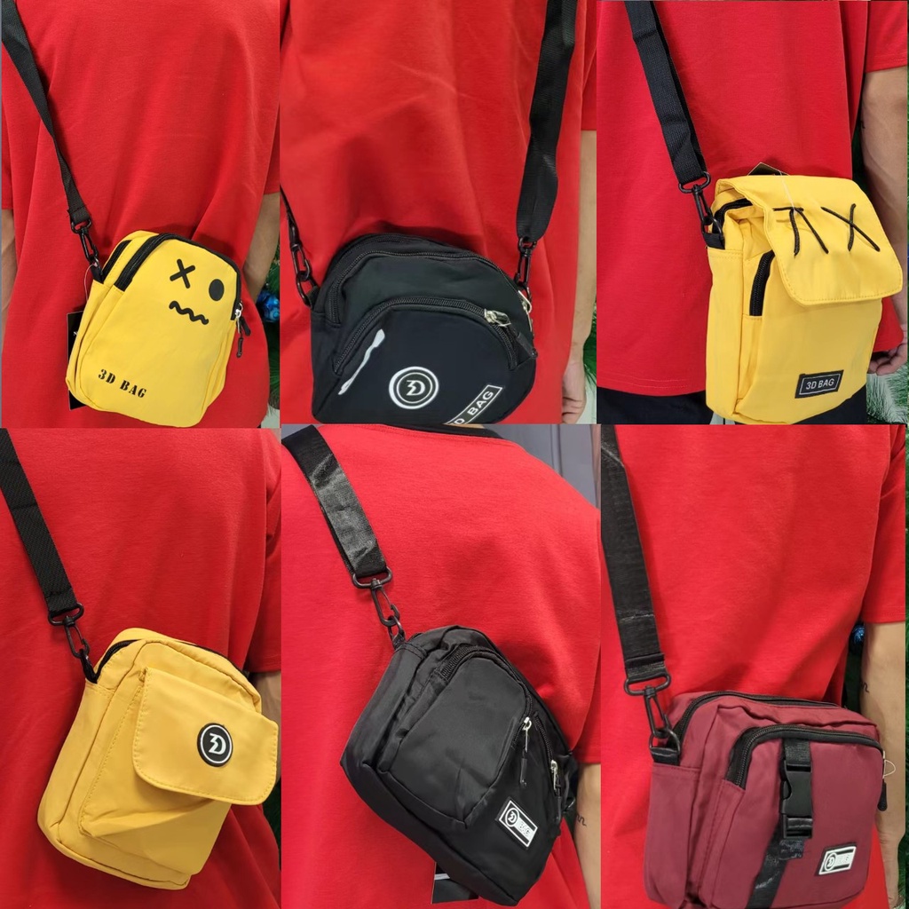 3D Small Crossbody Bag Korean Sling Bag Korean Student Couple Bag Cute