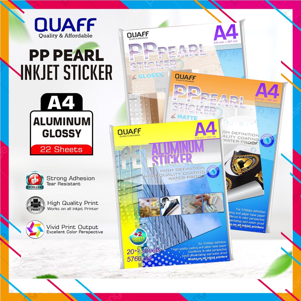 QUAFF PET STICKER WATERPROOF FOR BOTTLE LABEL | Shopee Philippines