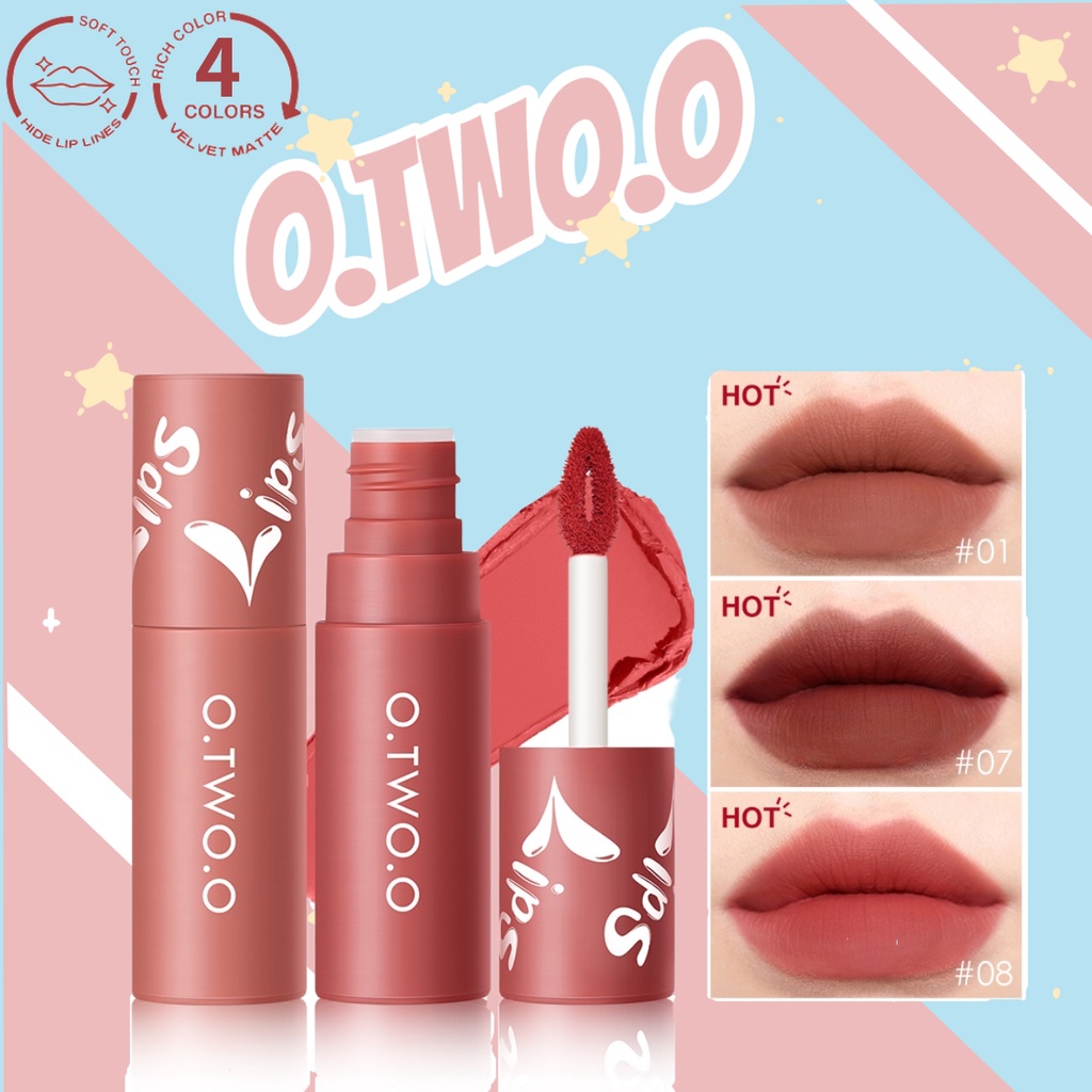 O.TWO.O Velvet Matte Liptint Lip & Cheek Mud Dual-use Lip Clay High ...