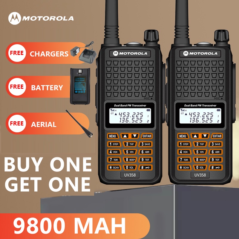 Motorola UV358 walkietalkie buyonegetonefree18Whighpowermarine VHFUHF