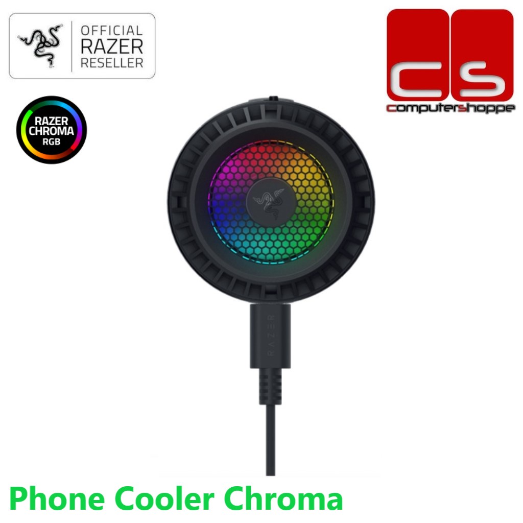 Razer Phone Cooler Chroma Smartphone Cooling Fan with Razer Chroma RGB Universal Clamp