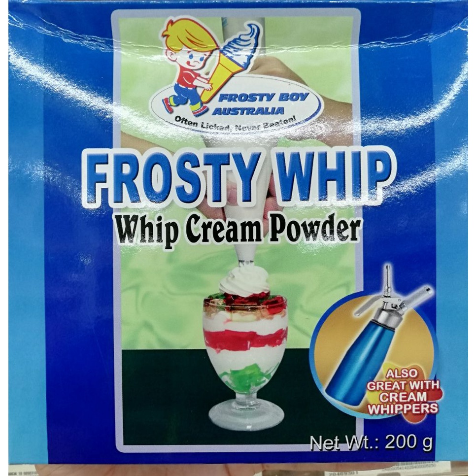 FROSTY WHIP CREAM POWDER 200grams,TOPPINGS FOR YOUR FRAPPE,MILKTEA