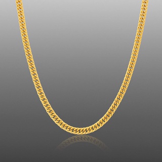 G WOLF 4mm Curb Chain Gold Necklace Cuban Curb Chain for Men 18k Saudi Gold Necklace Pawnable Origin #4