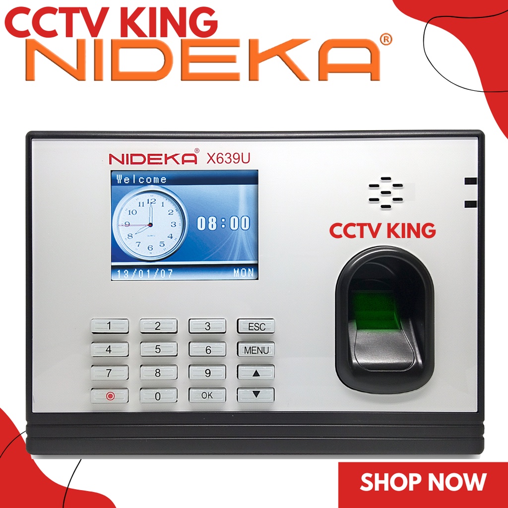 Nideka X639 Biometric Time Attendance Keeping Machine Fingerprint
