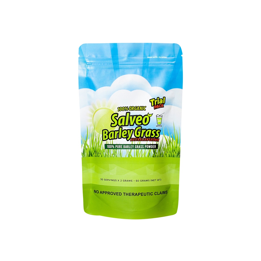 Barley Grass Powder by Salveowell Corp in TrialPack w/ 30 Servings