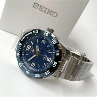 （hot）Seiko 5 Sports SRPB Date Automatic Hand Movement Blue Dial Stainless Steel Watch For Men #3