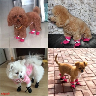 4pcs/set Waterproof Pet Dog Shoes Anti-slip Rain Warm For Small Cats Dogs Puppy Booties Socks Pet Accessories