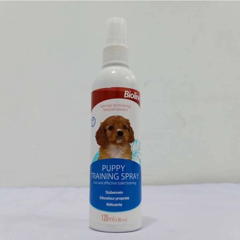 50ml and 120ml Bioline Dog Training Spray Pet Potty Aid Training Liquid Puppy Trainer #5
