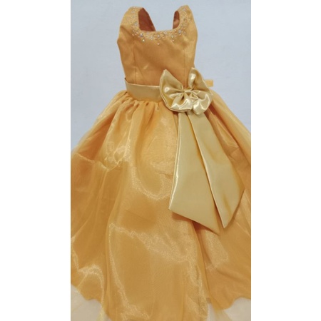 yellow gold Gown for flower girls/birthday