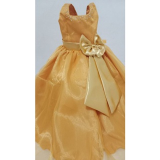 yellow gold Gown for flower girls/birthday #2