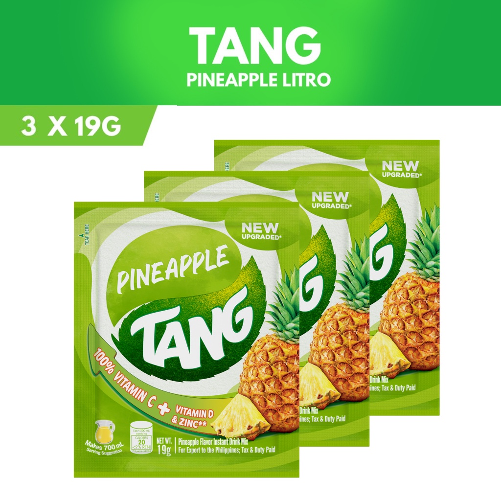 Tang Powdered Juice Pineapple Litro 19g Pack of 3 Shopee Philippines