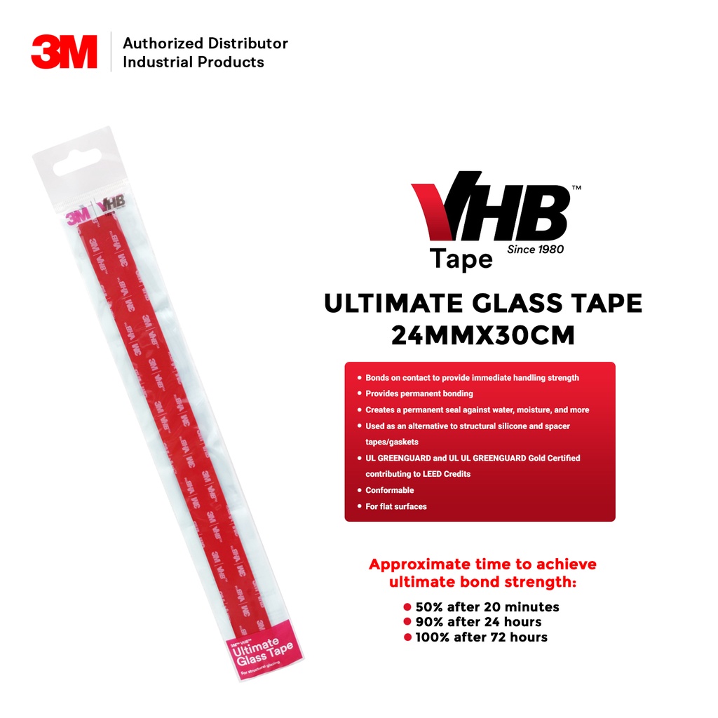 3M VHB TAPE ULTIMATE GLASS TAPE 24MMX30CM Shopee Philippines