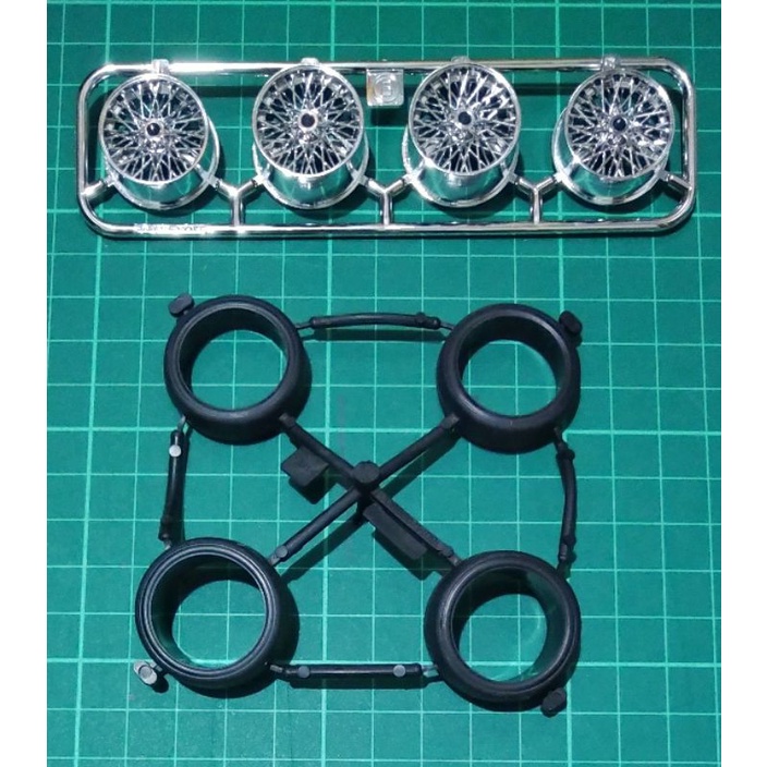 Tamiya Large Diameter Wheels (Wire Spoke, Gloss Silver Plated) with Slick Tires Shopee Philippines