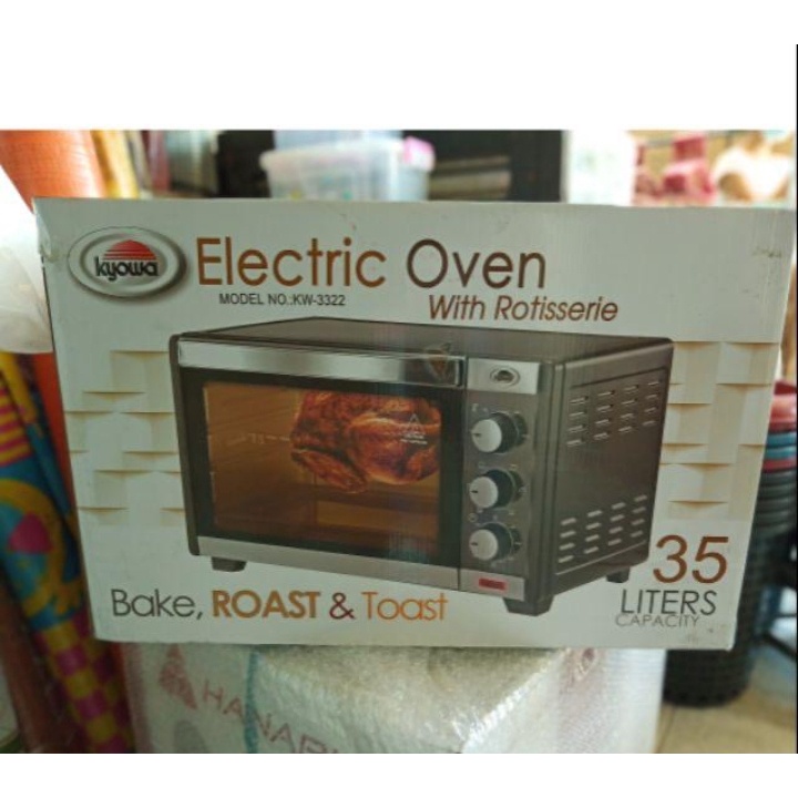 Electric oven with rotisserie bake, roast, and toast 35liters Shopee Philippines